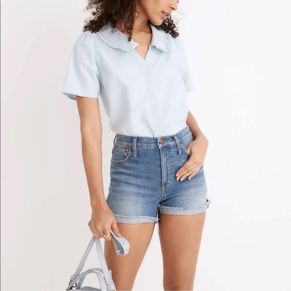 Madewell High rise jean shorts